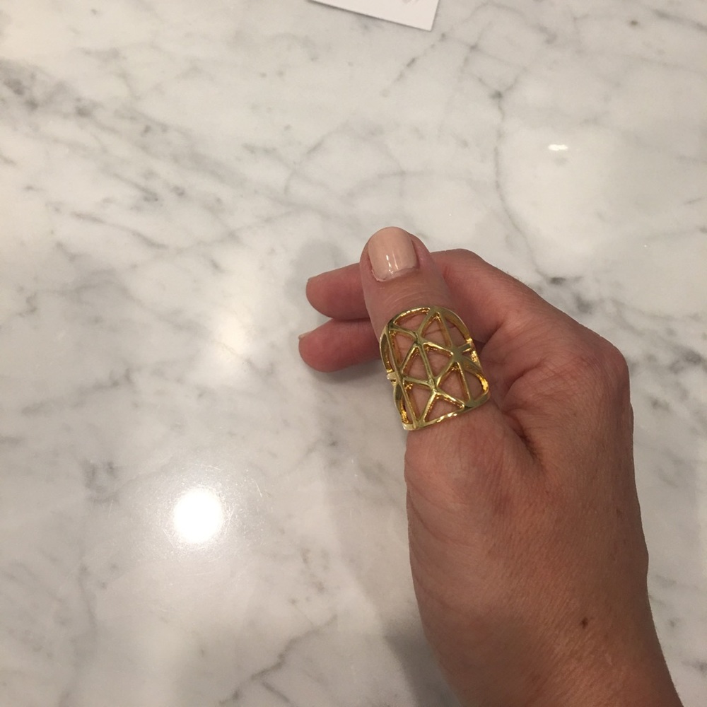 Robyn Rhodes Zed Gold Adjustable Ring - Picture 5 of 6